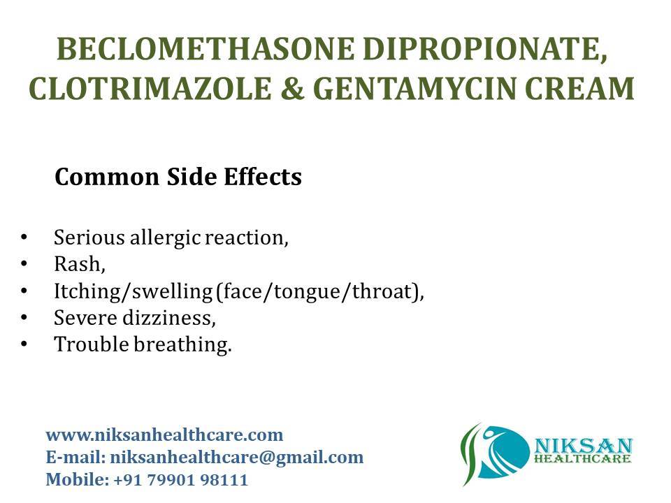 Beclomethasone Dipropionate, Clotrimazole & Gentamicin Cream - 15 Gm | Anti-inflammatory, Topical Application For All Ages, Stored In Cool Place