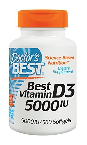 Doctors Best Vitamin D3 5000iu Soft-gels, 360-count Efficacy: Promote Healthy & Growth