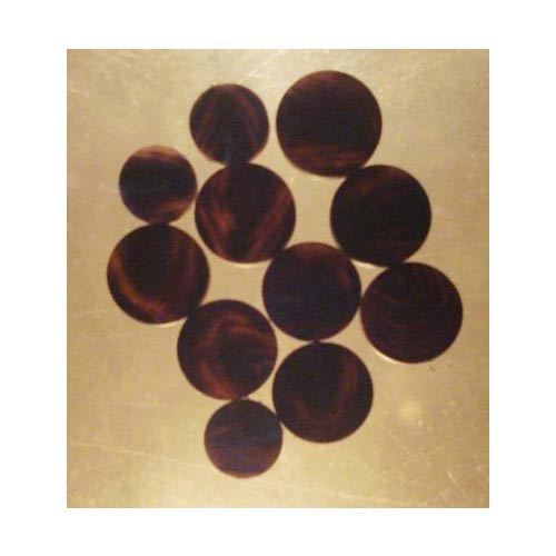Multicolored Horn Natural Color Round Button