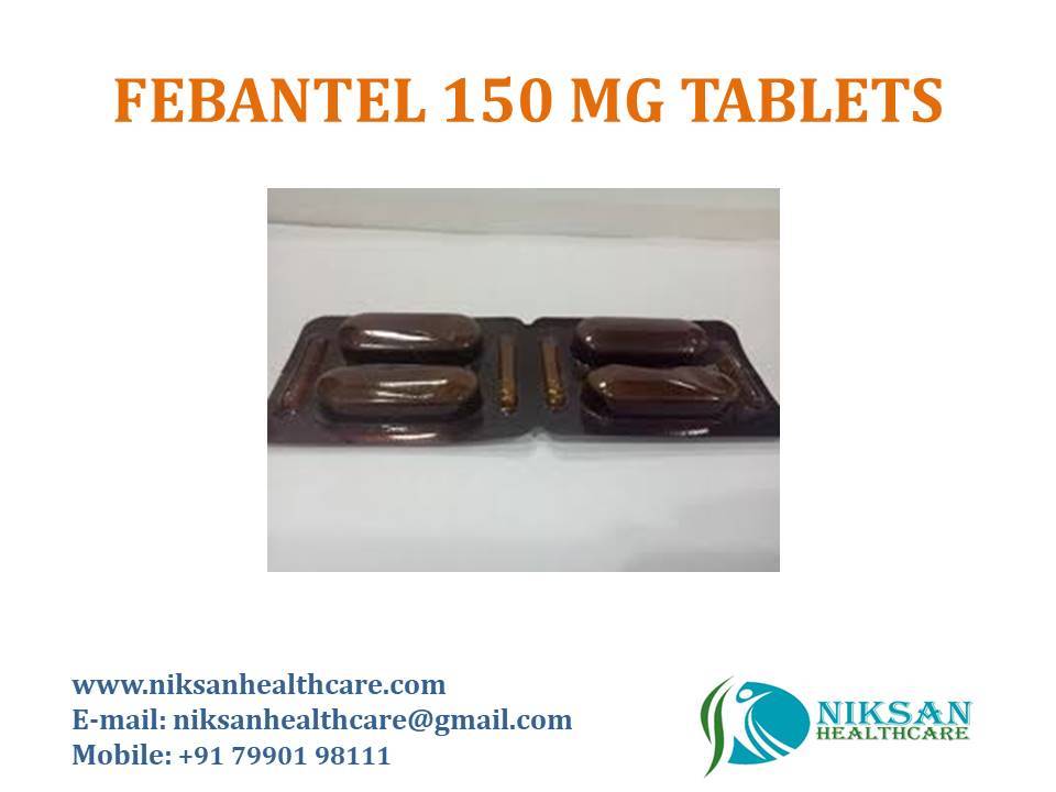 Febantel 150 Mg Tablets - General Medicines | Dosage Guidelines: Two Times Per Day With Milk Or Water, Storage Instructions: Store In Cool And Dry Place, Recommended For Gastrointestinal Nematodes And Lungworms
