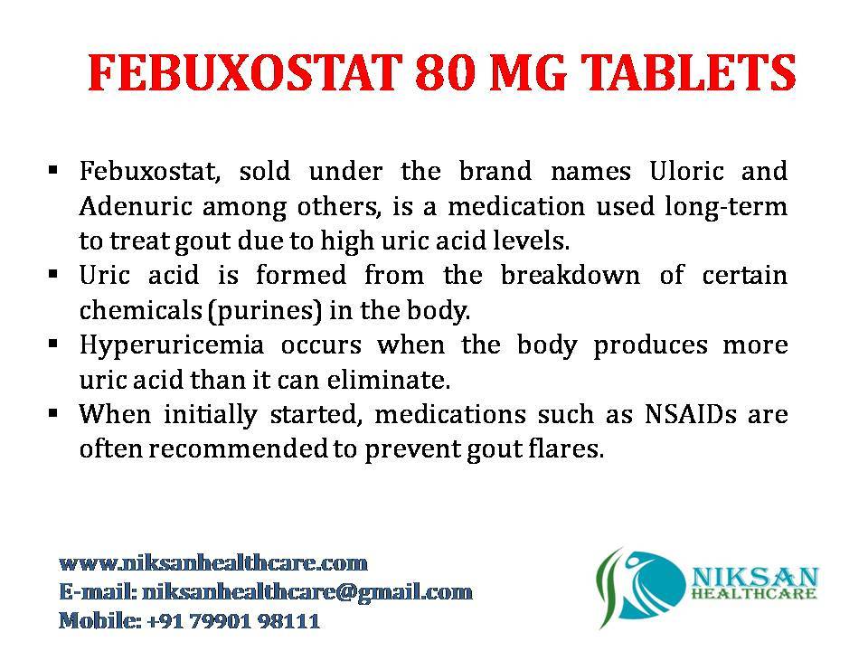 Febuxostat 80 Mg Tablets