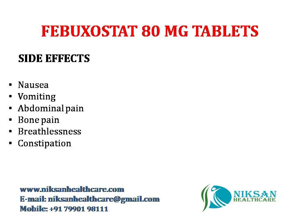 Febuxostat 80 Mg Tablets