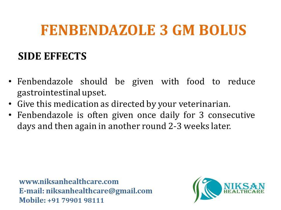 Fenbendazole 3 Gm Bolus General Medicines