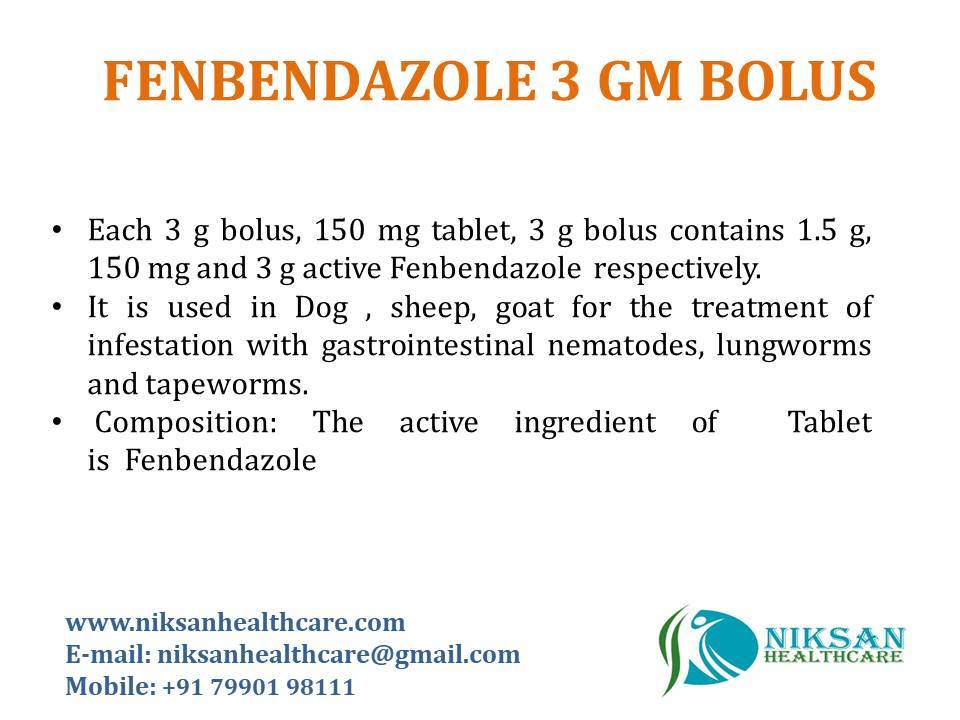 Fenbendazole 3 Gm Bolus General Medicines