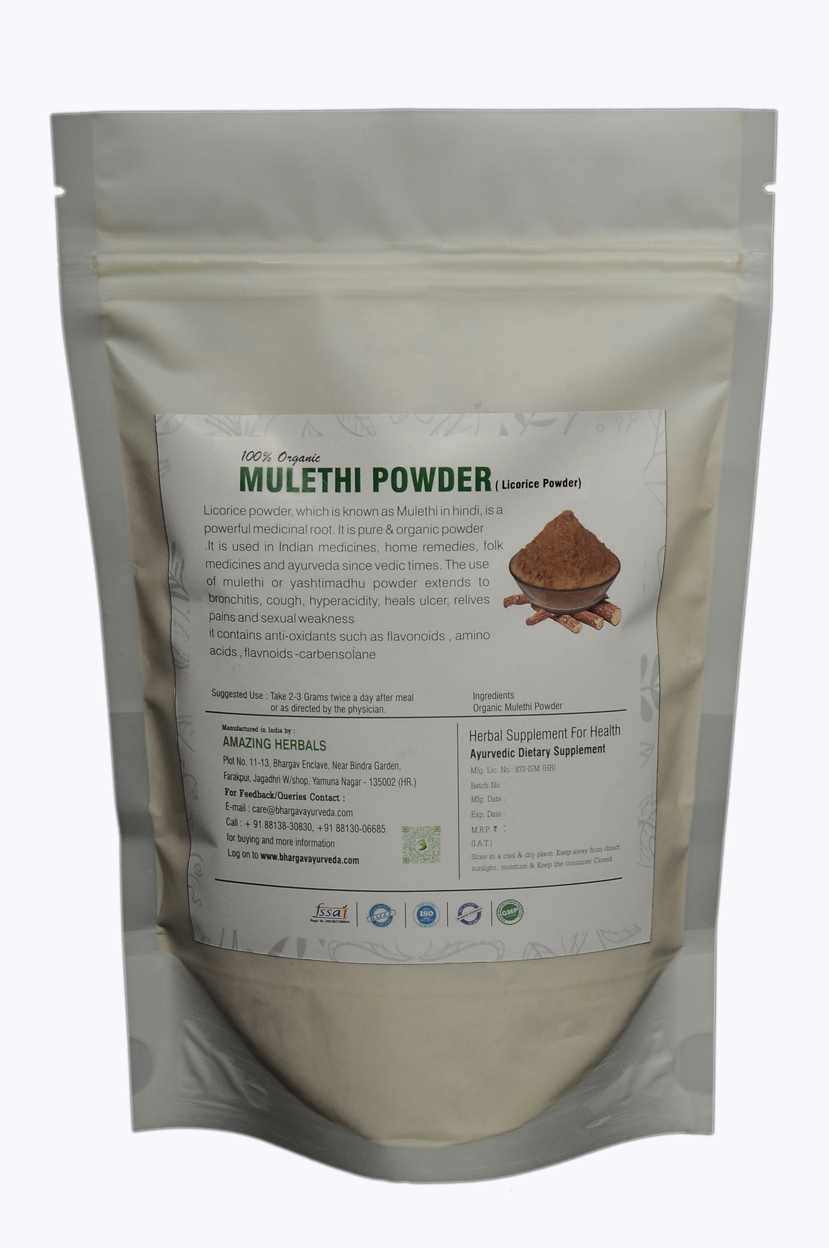 Mulethi Powder - Age Group: For Adults