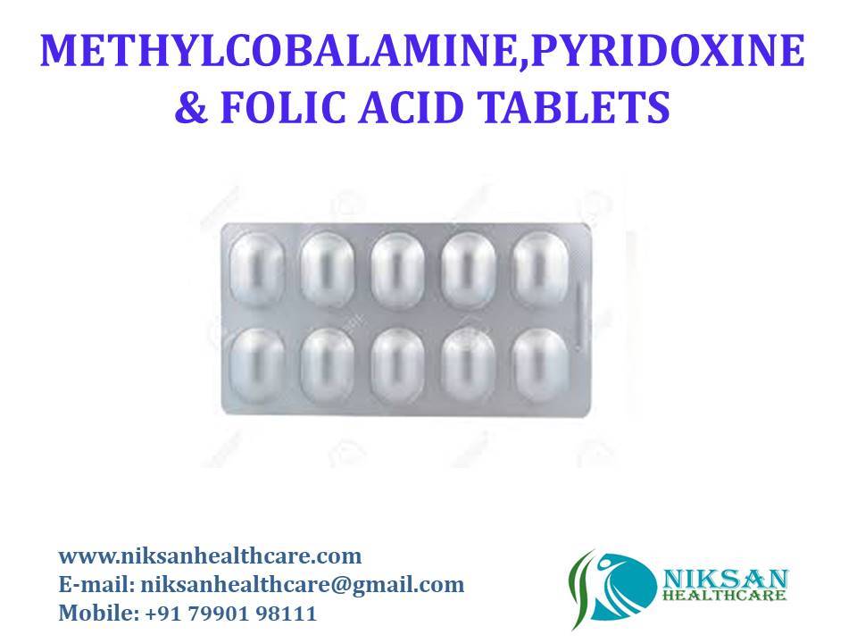 Methylcobalamin, Pyridoxine & Folic Acid Tablets General Medicines