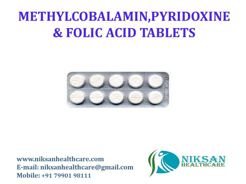 Methylcobalamin, Pyridoxine & Folic Acid Tablets General Medicines