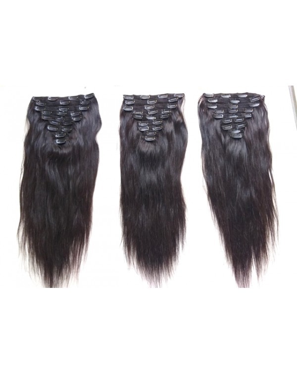 Indian Virgin Clip Human Hair Application: Profesional