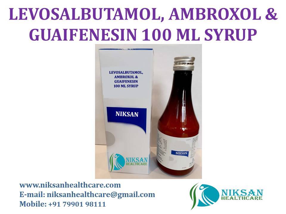 Levosalbutamol, Ambroxol & Guaifenesin 100 Ml Syrup General Medicines