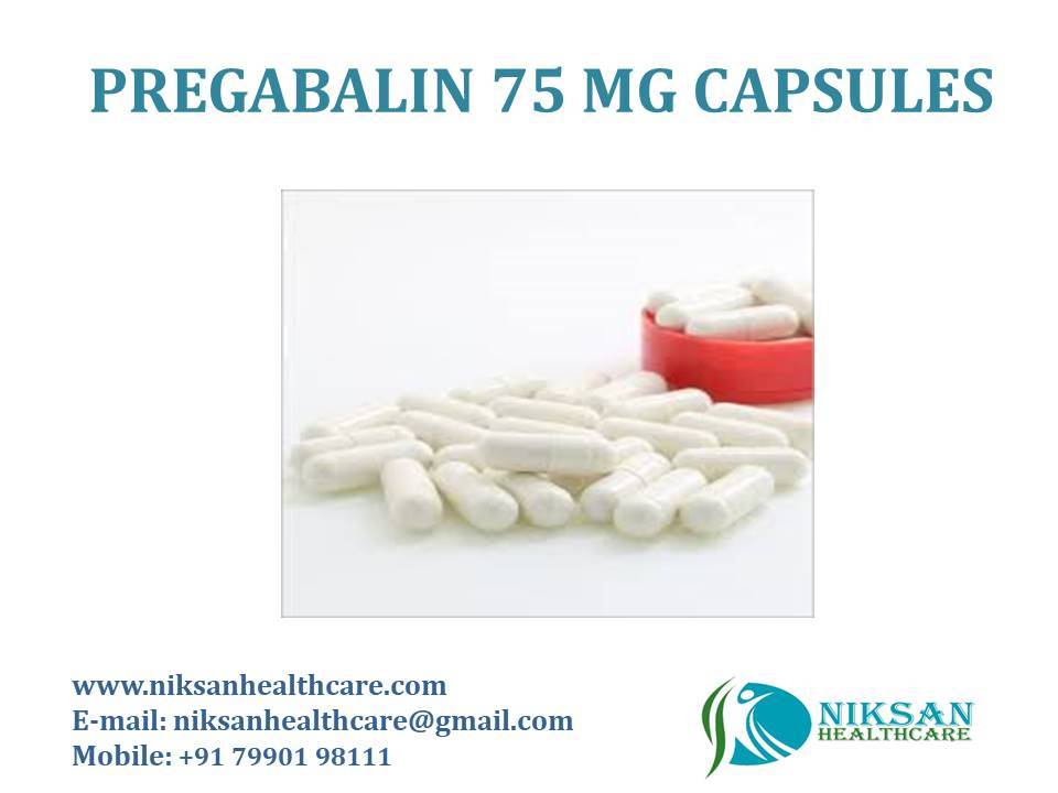Pregabalin 75 Mg Capsules - Pain Relief For Fibromyalgia, Nerve Damage, Twice Daily Use With Milk Or Water, Store In Cool Dry Place, Suitable For Adults And Aged Persons