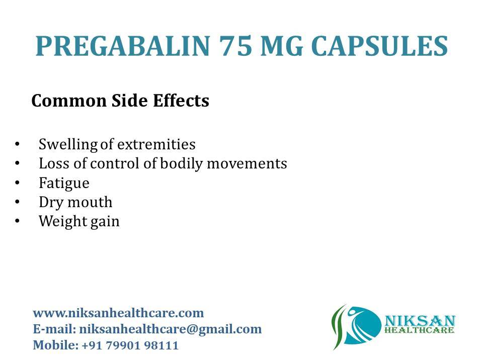 Pregabalin 75 Mg Capsules - Pain Relief For Fibromyalgia, Nerve Damage, Twice Daily Use With Milk Or Water, Store In Cool Dry Place, Suitable For Adults And Aged Persons