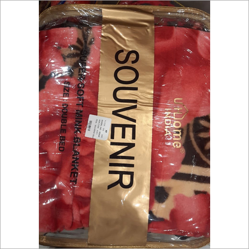 मल्टीकलर सिंगल प्लाई डबल बेड ब्लैंकेट