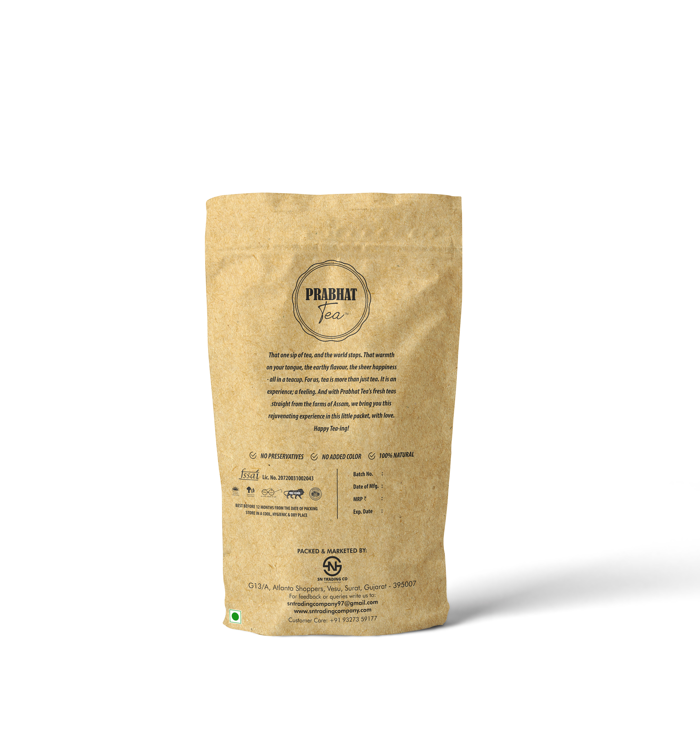 Prabhat Tea Gold Tea - 1000 Grams Black Tea, Solid Extract, Bagged Style | Health Tea With Antioxidants, Improves Blood Circulation, Fresh Strong Taste