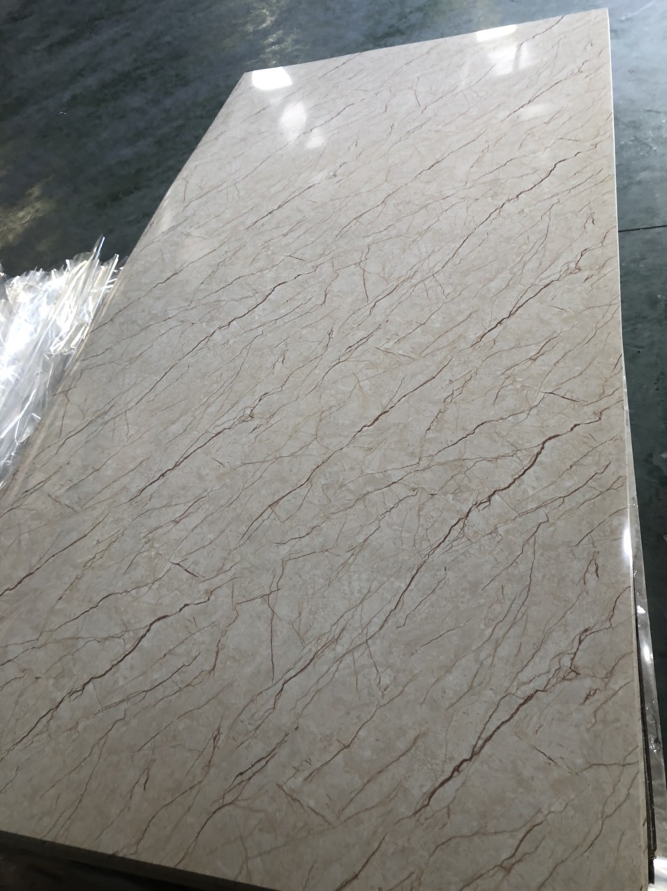 Pvc Marble Sheet - 1220x2440mm, White Color, 2.4-3.6mm Thickness | Waterproof, Fire Retardant, Easy Installation, Cost-effective For Interior Decoration