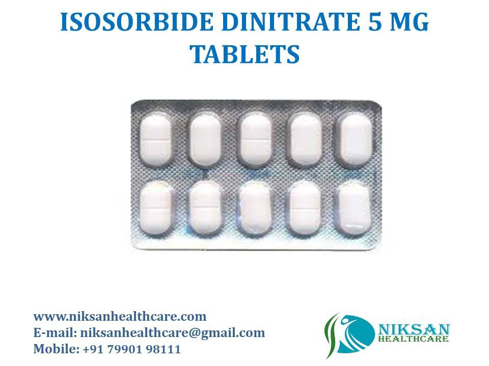 Isosorbide Dinitrate 5 Mg Tablets General Medicines