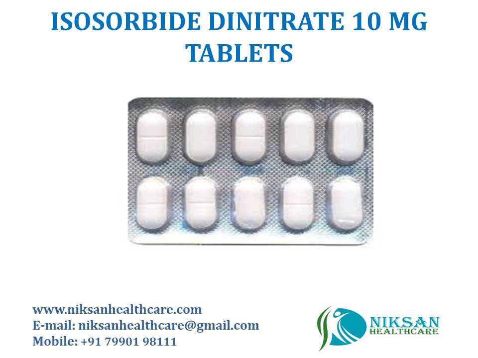 Isosorbide Dinitrate 10 Mg Tablets General Medicines