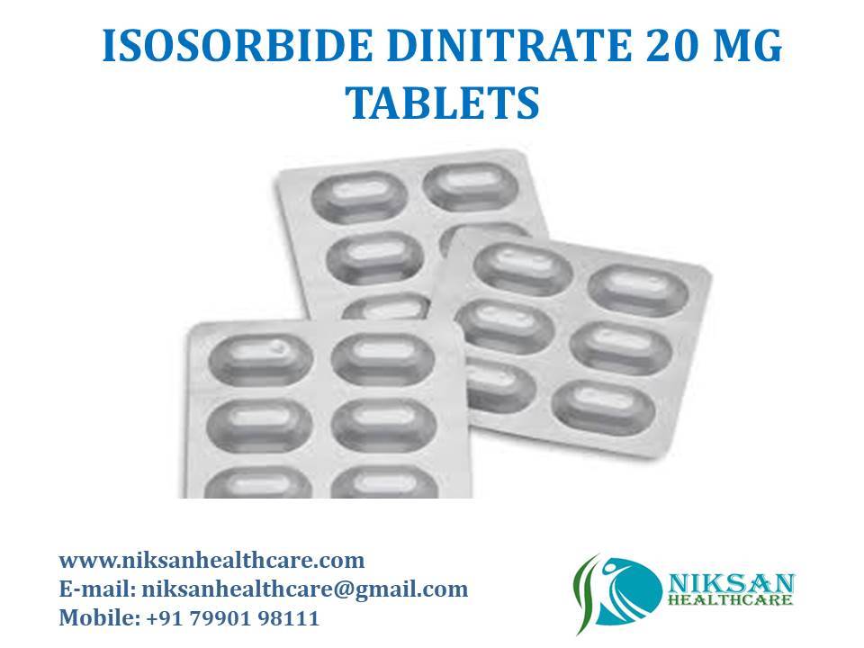 Isosorbide Dinitrate 20 Mg Tablets General Medicines