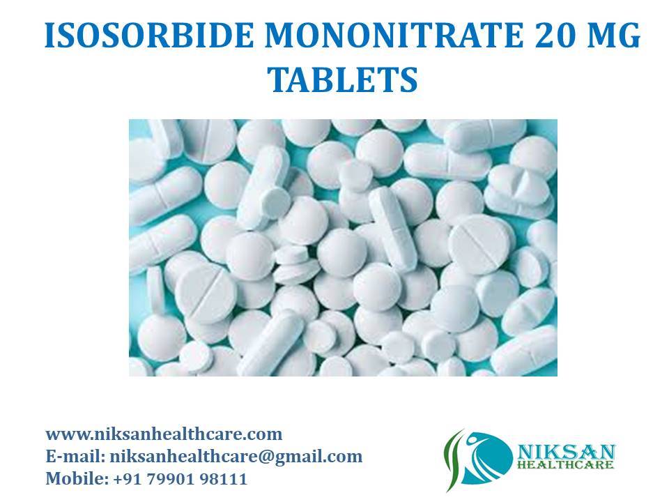 Isosorbide Mononitrate 20 Mg Tablets General Medicines