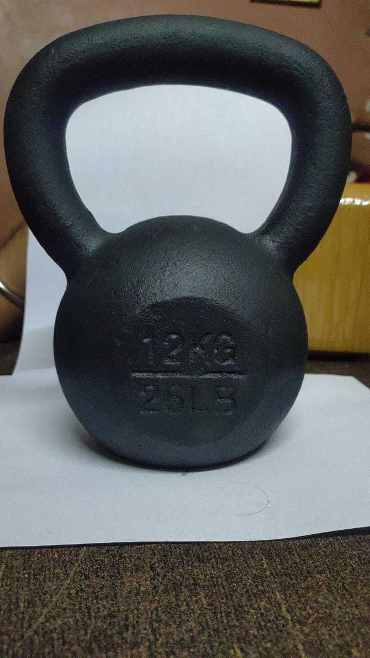 Cast Iron Kettlebell - 10 Inch Height, 8 Inch Width | Rubber Coated, 6 Month Warranty, Ideal For Strength Training