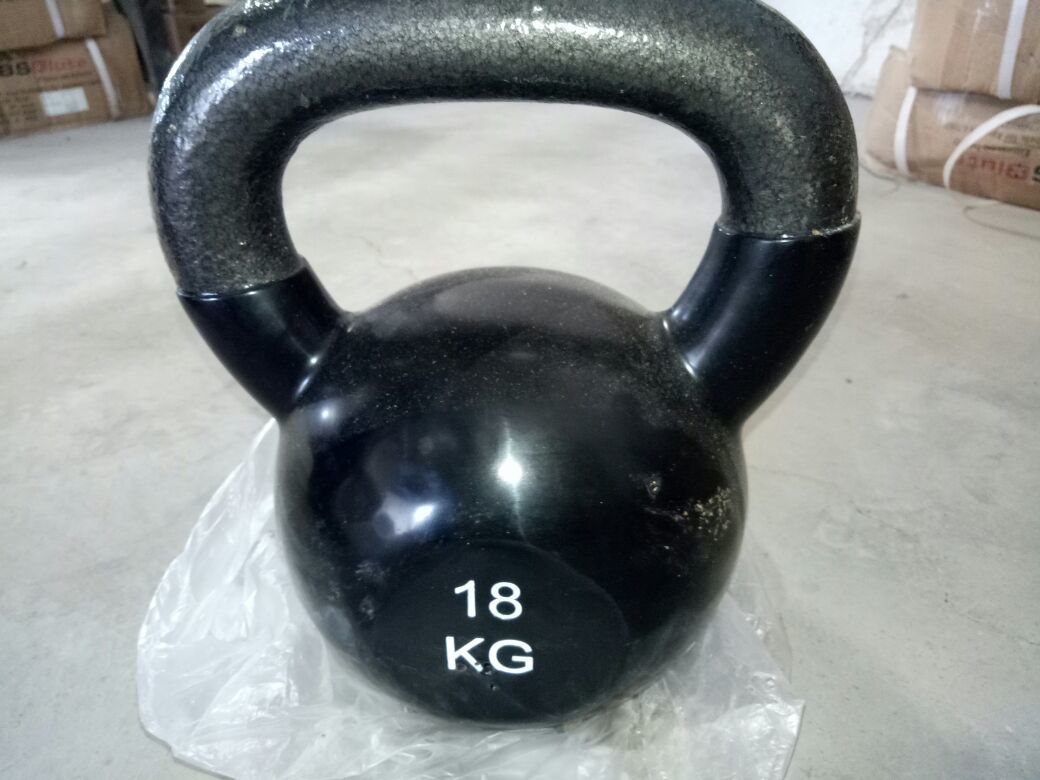 Cast Iron Kettlebell - 10 Inch Height, 8 Inch Width | Rubber Coated, 6 Month Warranty, Ideal For Strength Training