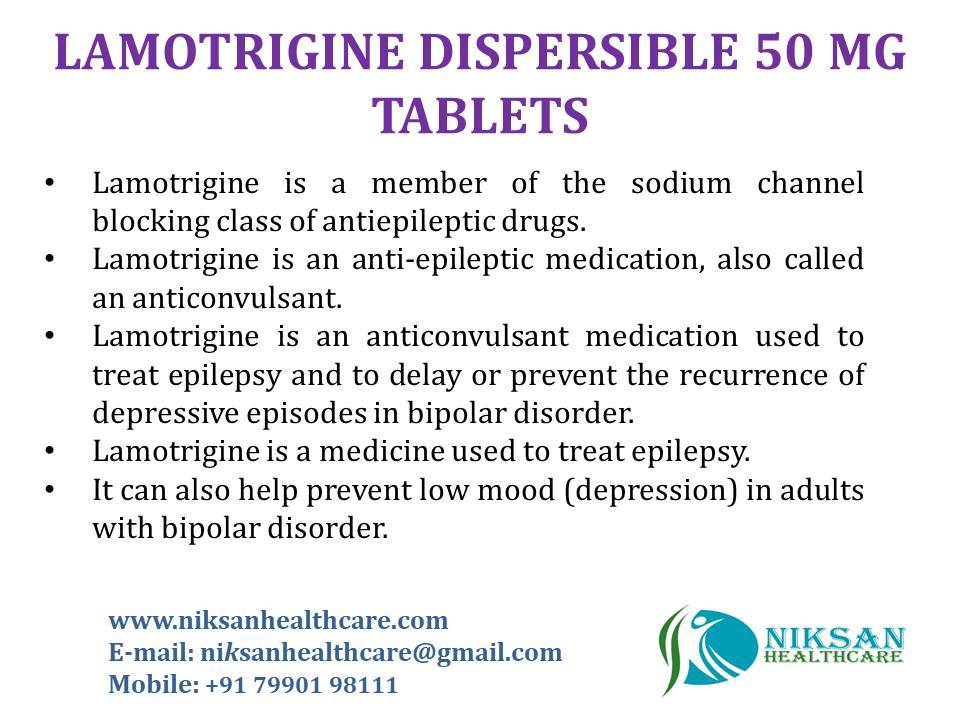 Lamotrigine Dispersible 50 Mg Tablets