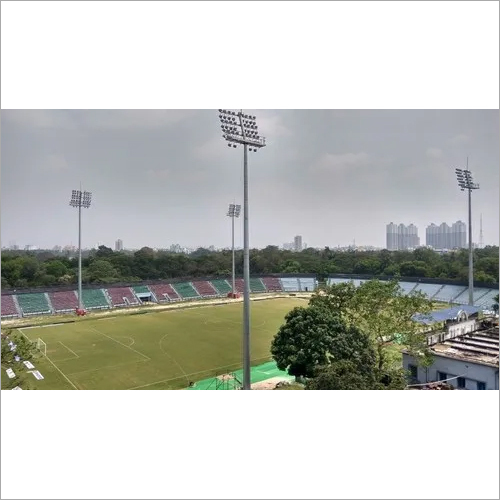 Stadium Led Mast Pole - 20 To 50 Mtr Height, 240 Volt Power | Cool White Ip66 Rated, 24 Light Units