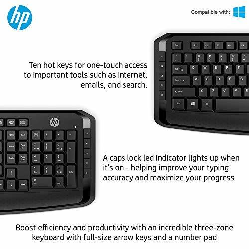 Wireless Keyboard And Mouse - Plastic Material, Slim Design | Qwerty Layout, Wireless Connectivity Up To 30 Ft, Full-size Keys & Number Pad