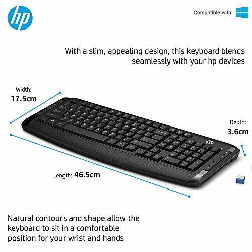Wireless Keyboard And Mouse - Plastic Material, Slim Design | Qwerty Layout, Wireless Connectivity Up To 30 Ft, Full-size Keys & Number Pad