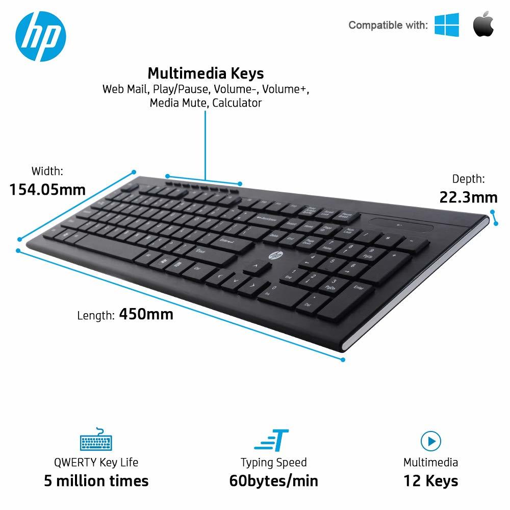 Hp Multimedia Slim Wireless Keyboard & Mouse