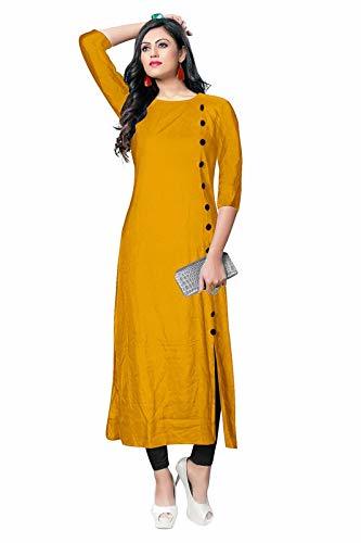 Women Cotton Solid Kurta Bust Size: 34.0-44.0 Inch (In)