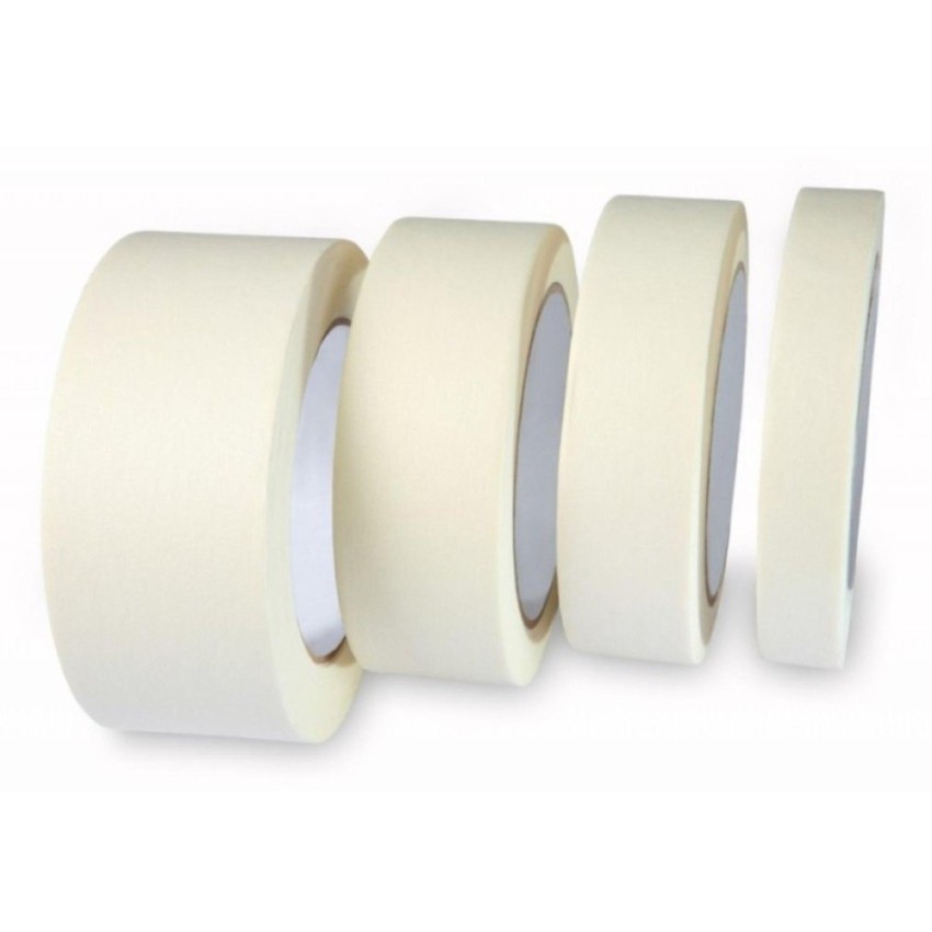 Masking Tape - White, Single Sided Adhesive | Easy-to-tear Paper For Precise Painting