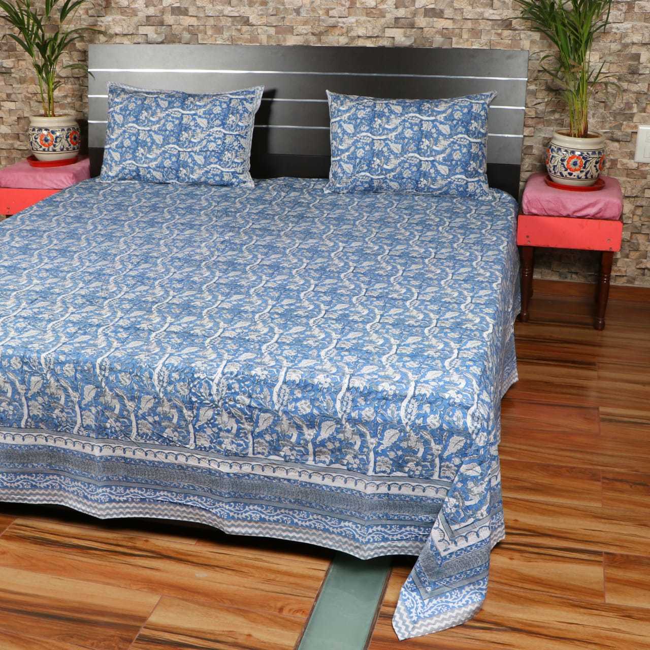 All Colour Hand Block Printed Cotton Bedsheet