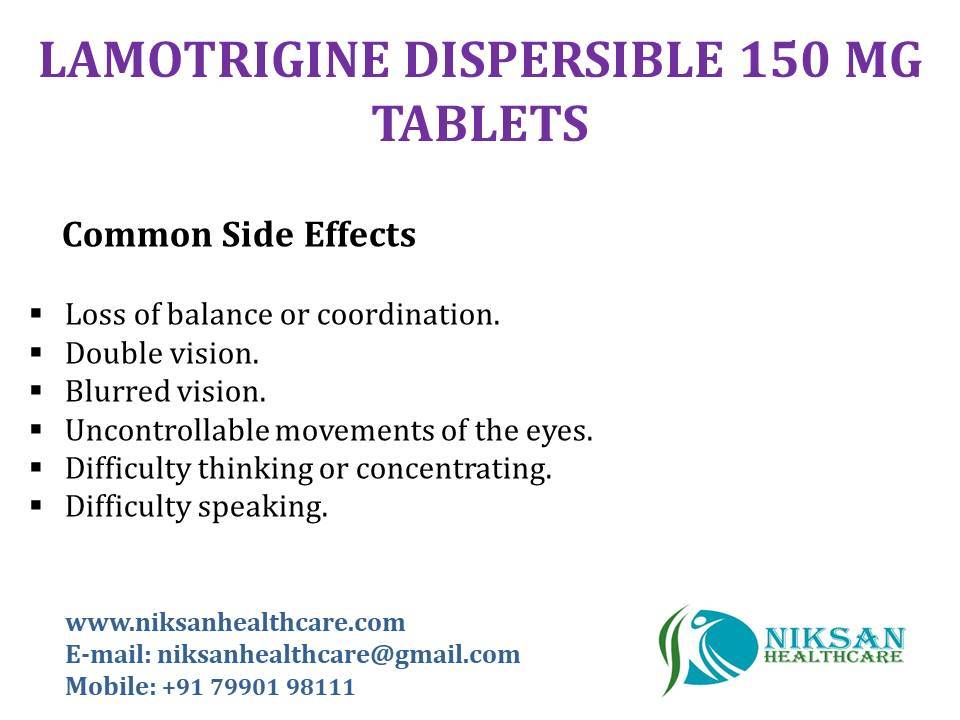Lamotrigine Dispersible 150 Mg Tablets