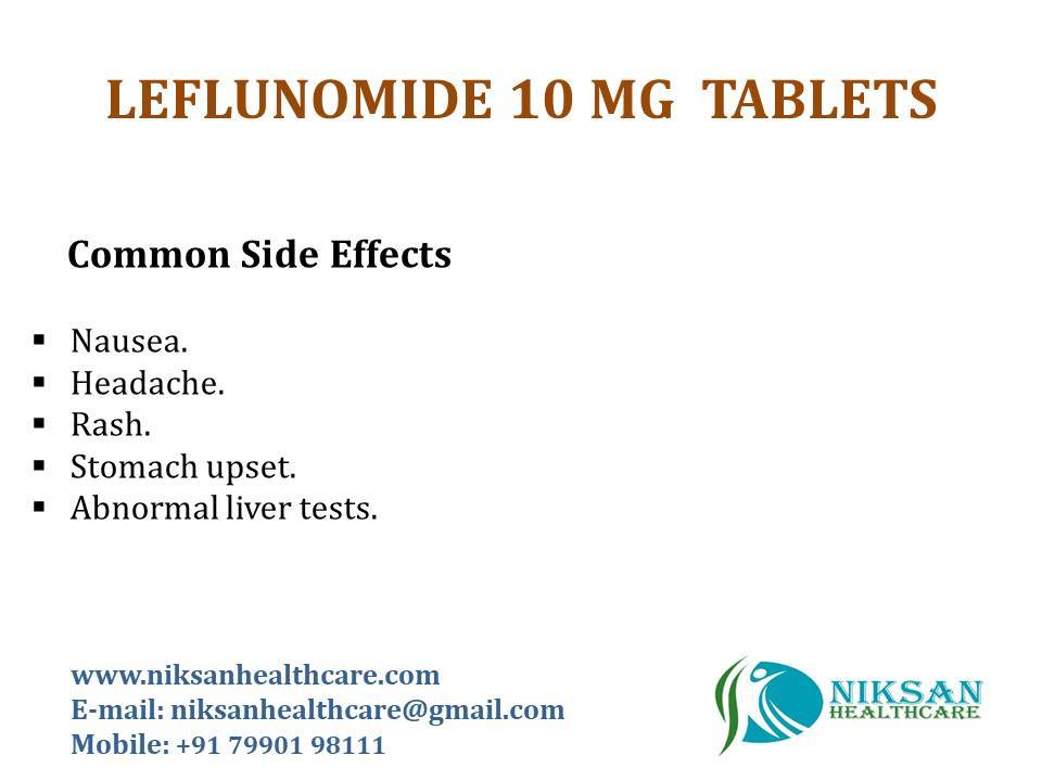 Leflunomide 10 Mg Tablets General Medicines