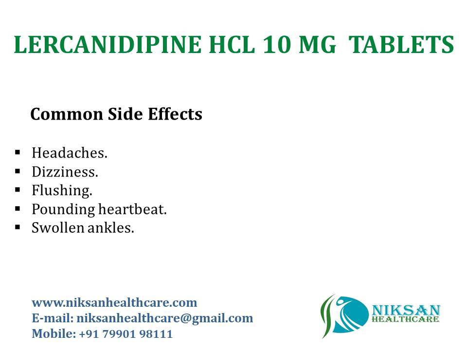 Lercanidipine Hcl 10 G Tablets General Medicines