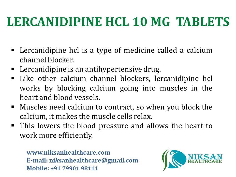 Lercanidipine Hcl 10 G Tablets General Medicines