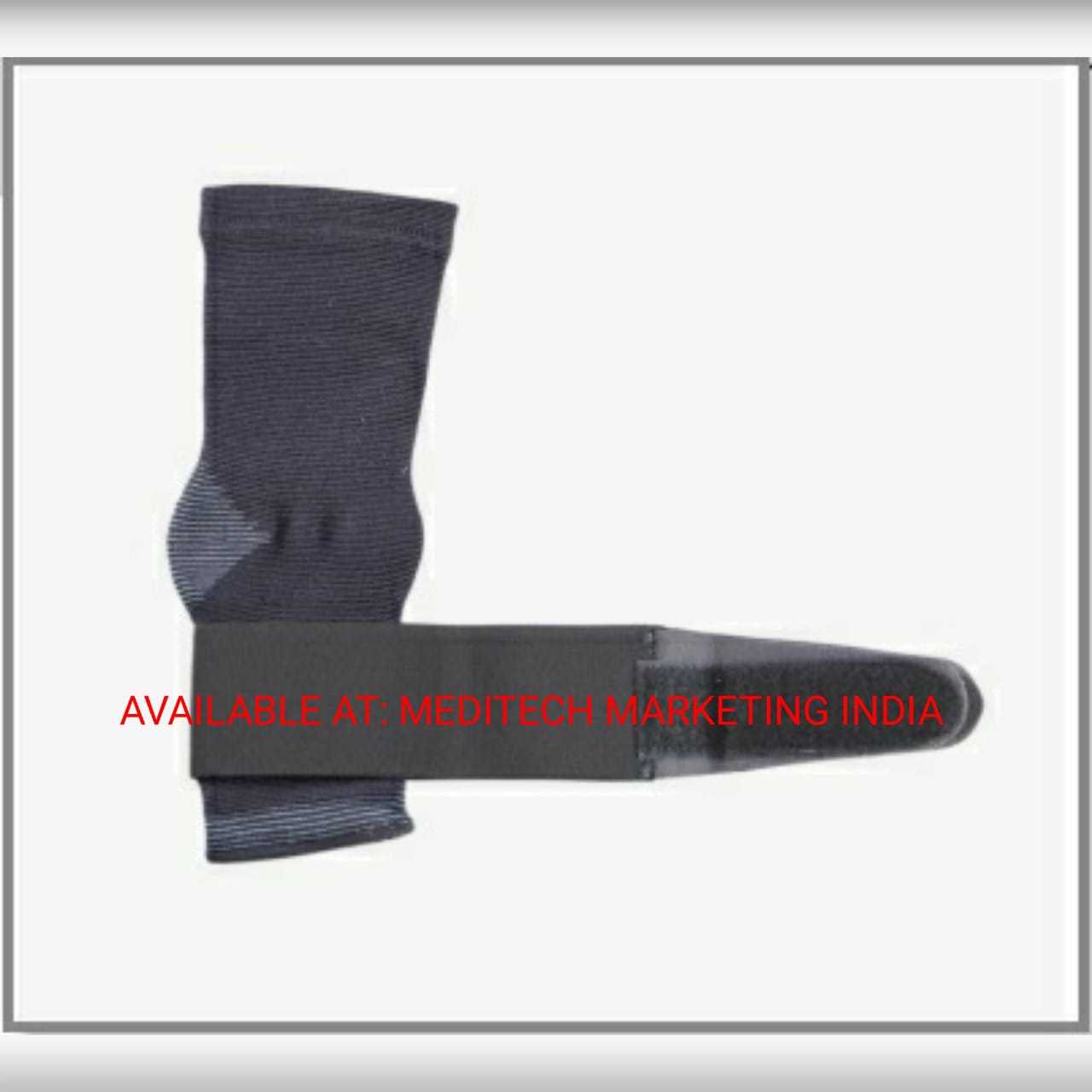 Ankle Binder D-01 - Anatomic Shape, Four Way Stretch, Closed Heel, Black | Multipurpose Application, Controlled Compression, Adult Use