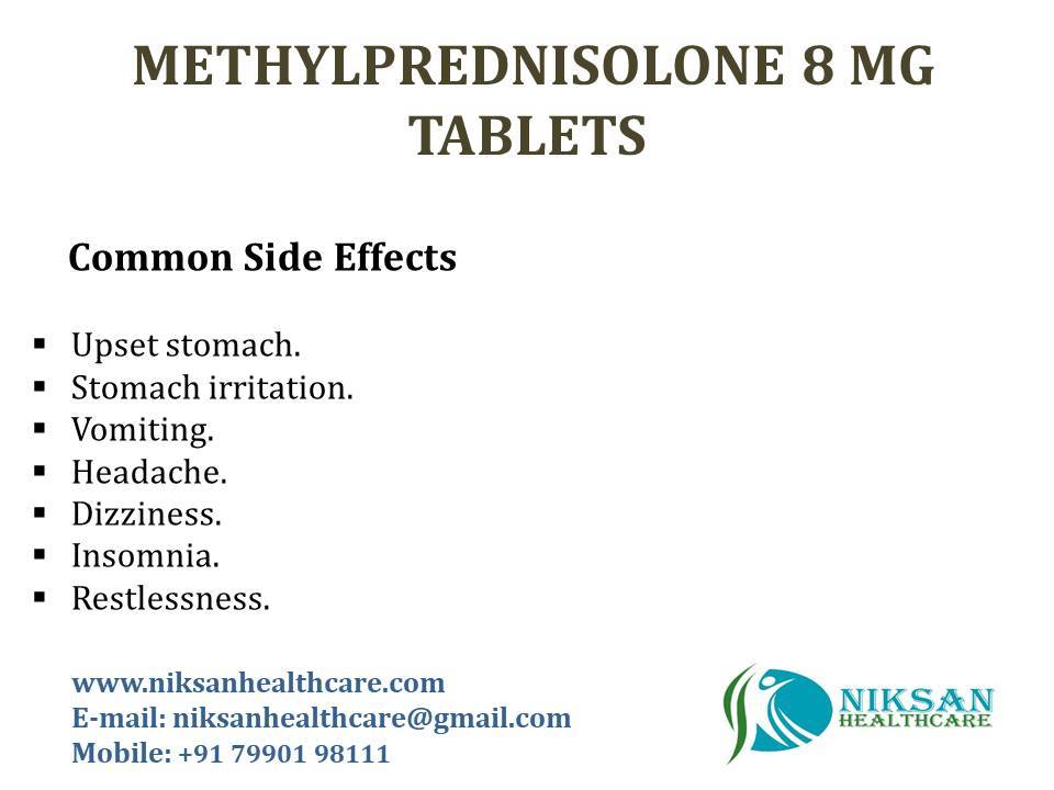 Methylprednisolone 8 Mg Tablets General Medicines
