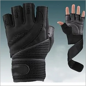 Gym Gloves - Polyester and Spandex Blend, One Size Fits Most | Black with Adjustable Hook and Loop Closure, Palm Padding for Comfort