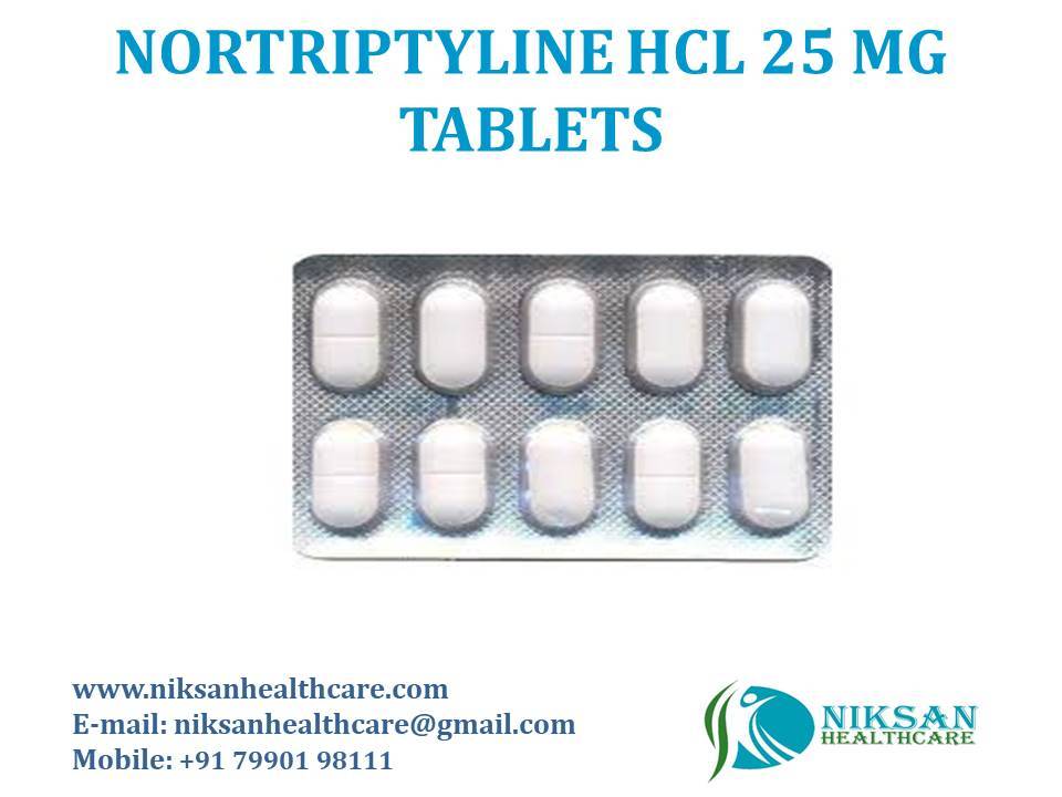 Nortriptyline Hcl 25 Mg Tablets General Medicines