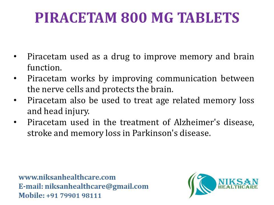 Piracetam 800 Mg Tablets General Medicines