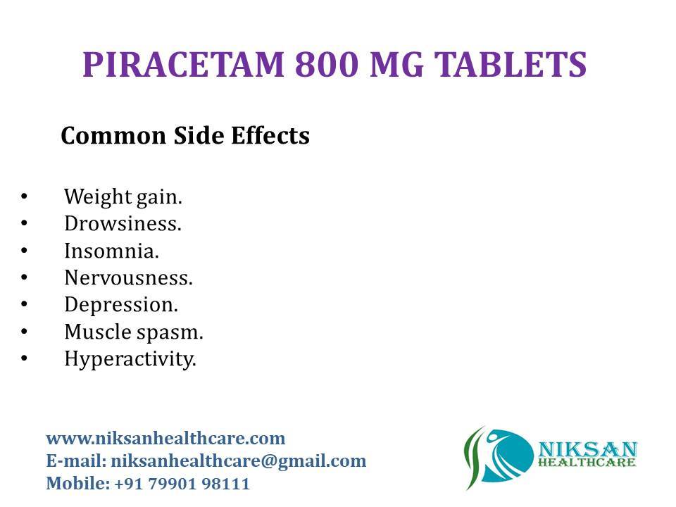 Piracetam 800 Mg Tablets General Medicines