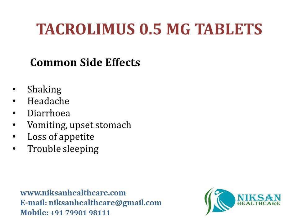 Tacrolimus 0.5 Mg Tablets General Medicines