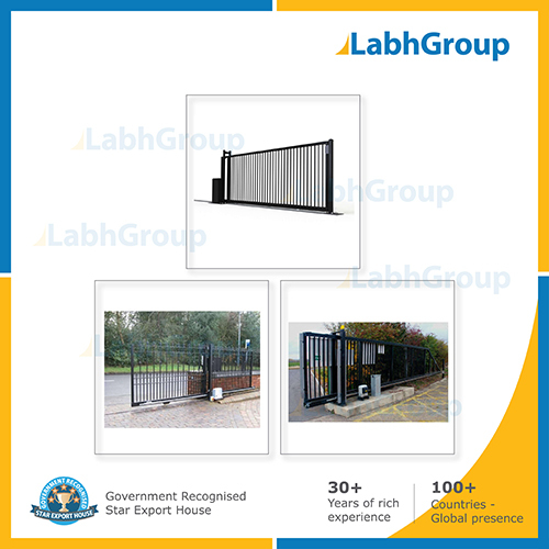 Security Sliding Gate - Durable Steel, 12x6 Feet, Matte Black Finish | Robust Design, Weather Resistant, Enhanced Safety Features