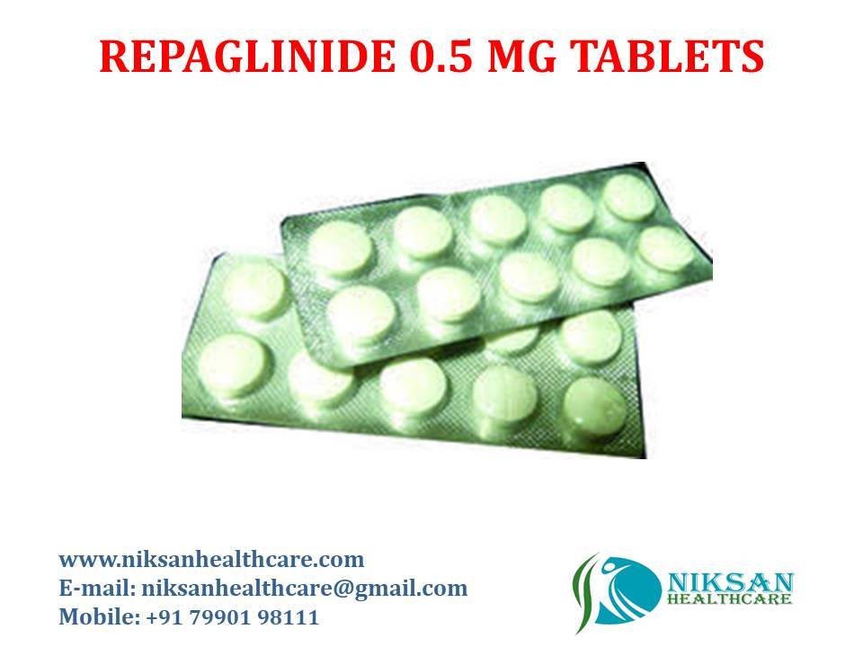 Repaglinide 0.5 Mg Tablets - 0.5 Mg Dosage, Twice Daily With Milk Or Water | Prevents Kidney Damage, Controls Blood Sugar Levels, Fda Approved, Suitable For All