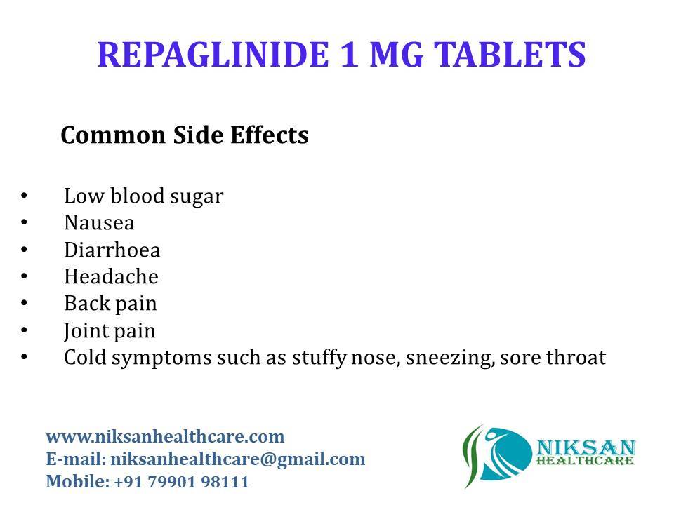 Repaglinide 1 Mg Tablets General Medicines