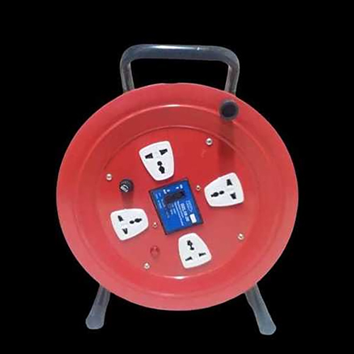 Red Extension Cable Reel 6A/16A  4 Socket