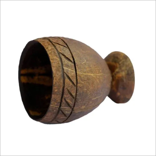Coconut Shell Handicrafts - Solid Brown Decor | Handcrafted Standard Size Coconut Shell Art for Elegant Home Decorations