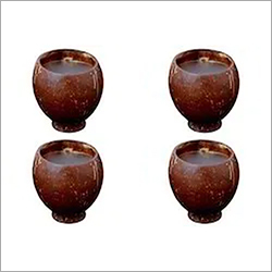 Coconut Shell Mug - Solid Material, Standard Size, Rich Brown Color | Unique Decorative Coconut Shell Design for Eco-Friendly Home Decor