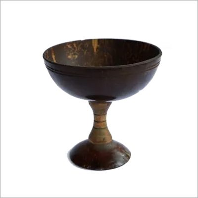 Coconut Shell Ice Cream Cup - Solid Brown Construction | Long Service Life, Ideal for Decoration